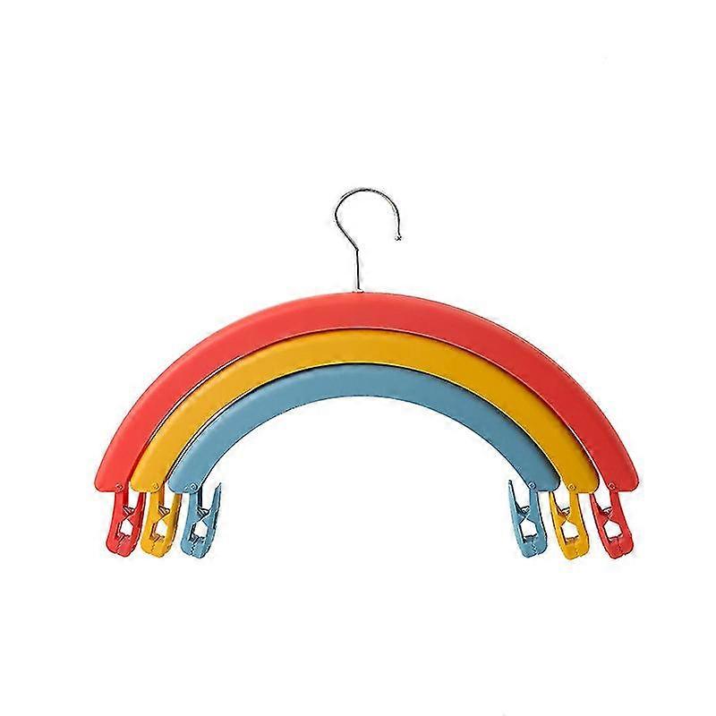 Rainbow Rotating Drying Rack,three-layer (red+yellow+blue)