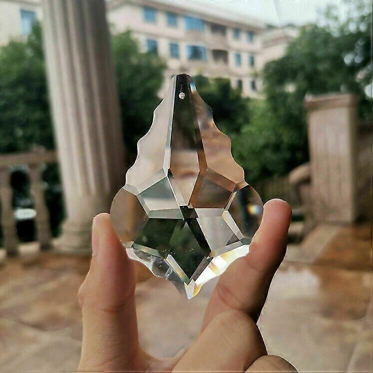1PC Suncatcher Faceted Prism Chandelier Large Fengshui Maple Crystal Pendant