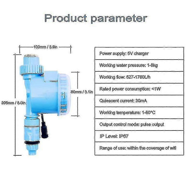 Automatic Sprinkler System Irrigation Controller App Remote Control Wifi Connection With Rain Senso