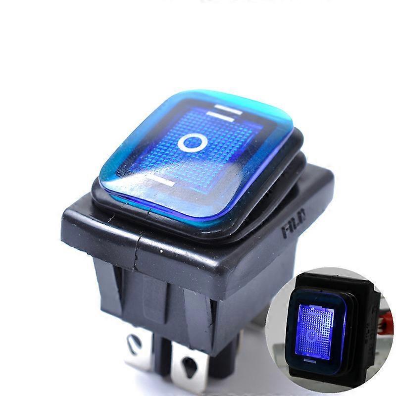 Interruptor basculante resistente al agua 15A 250VAC 30x22, 6 pines, DPDT, encendido y apagado, 12V, 220V, luz LED roja, verde y azul
