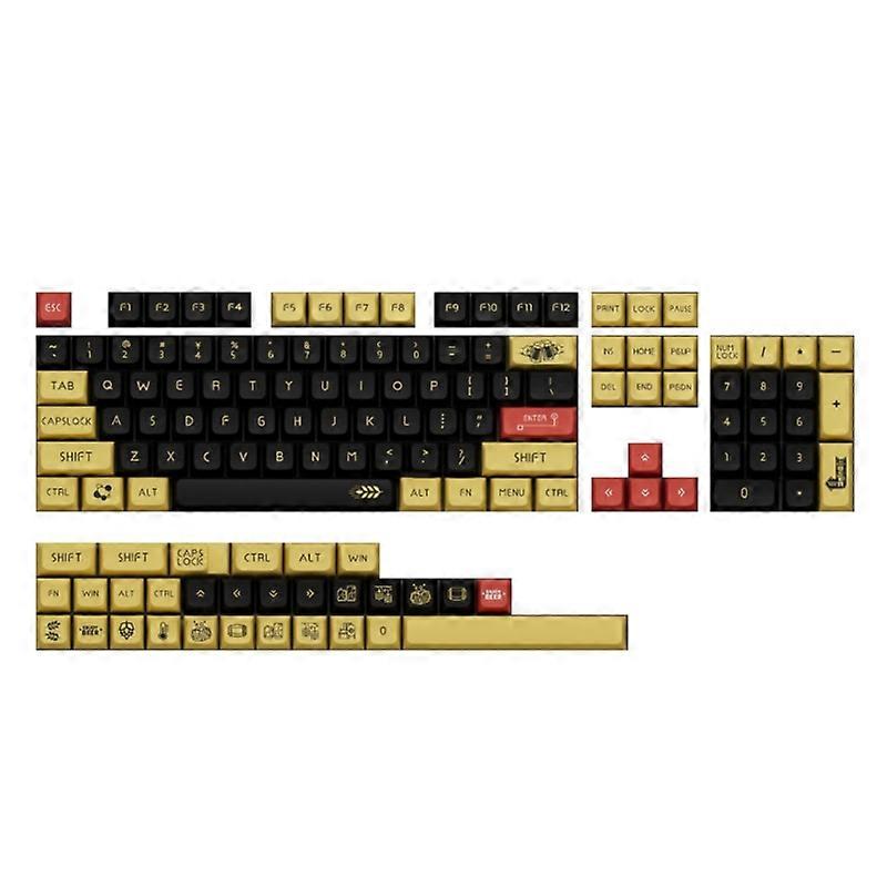 PBT Dye Sub Keycaps 134pcs XDA Craft Brew Keycap for Game Mechanical Keyboard