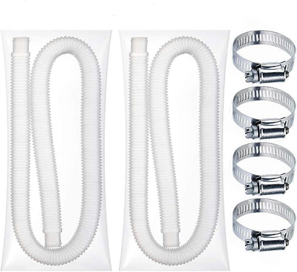 Pool Hose Replacement Hose for All Inground Pools Accessory Spiral Hose for Pool Pumps and Filter Systems (2 Hose)