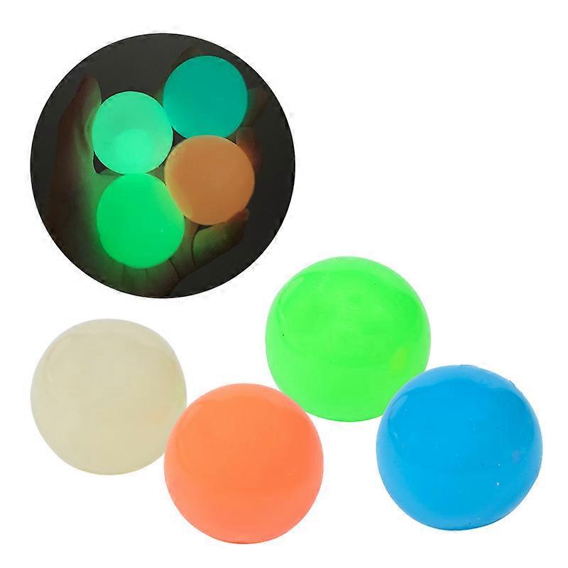 4pcs Sticky Balls Stress Relief Luminous Target Balls