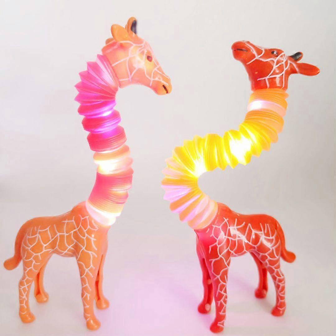 2pcs Telescopic Giraffe Toy, Shape-changing Giraffe Telescopic Tube Cartoon Puzzle Parent-child
