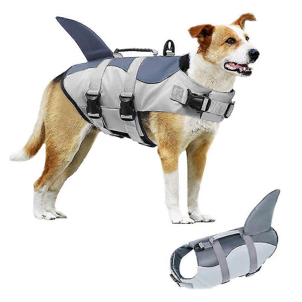 Redningsvest for hunder, Ripstop Pet Life Vest Swimming Preserver, justerbar hundelufting livredder med sterkt redningshåndtak for små, mellomstore og store-