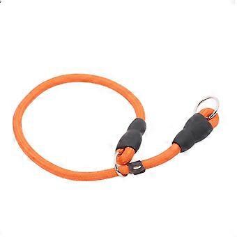 Schiebehalsband Hundetrainingsdrossel, rundes Nylon-Seilhalsband, natürliches Schrumpfen, Anti-Explosions-Punch, robust erhältlich (L-Größe)