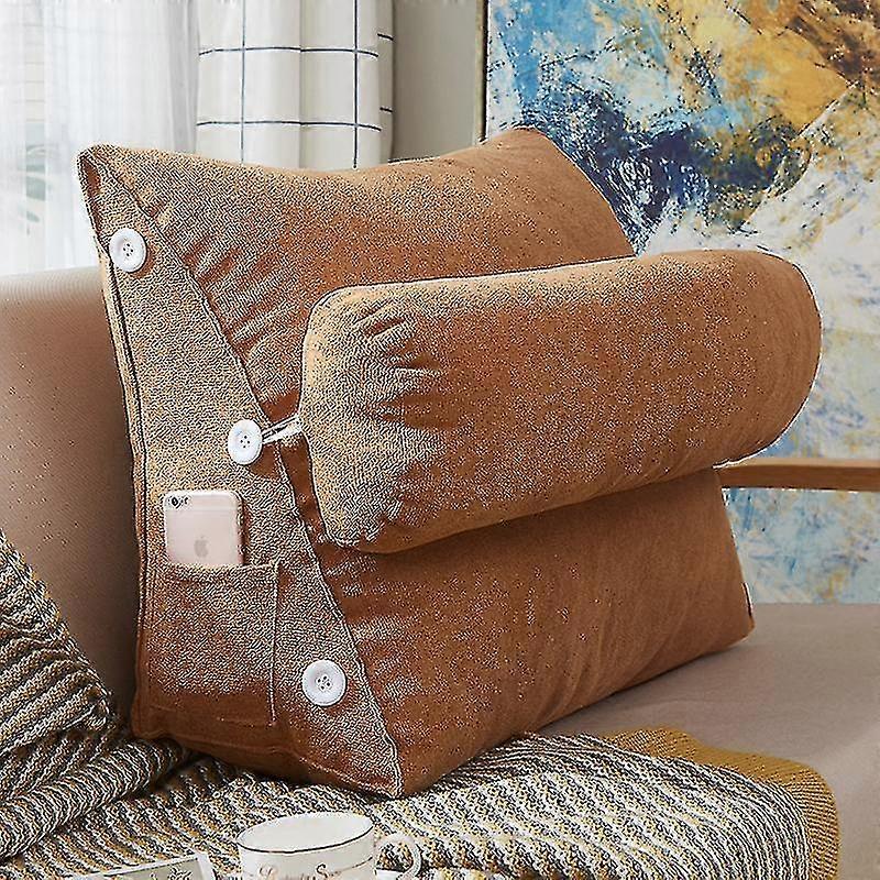 Reading Pillow Bed Wedge Large Adult Backrest Cushion With Pockets