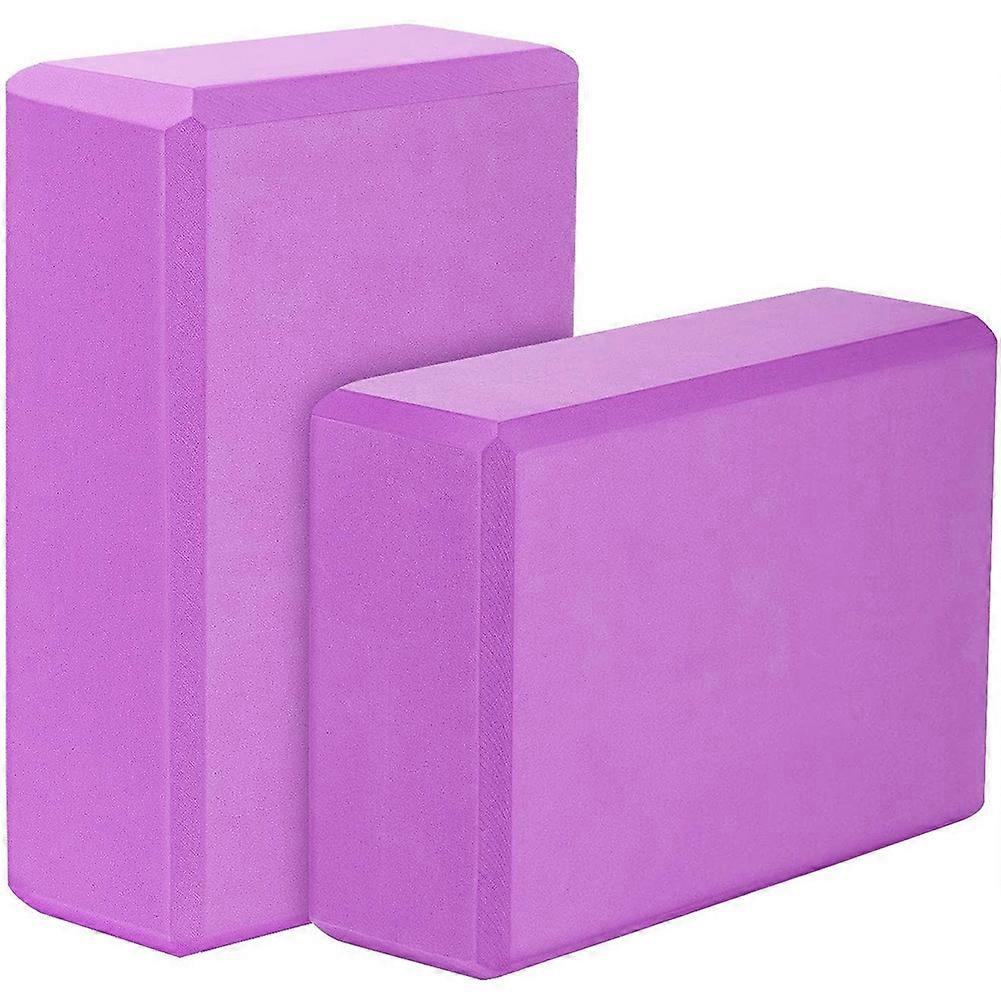 Yoga Blocks 2 Pack,23X15X7.6cm High Density EVA Foam Yoga Block Exercise Bricks,Eco Friendly & ,Pur