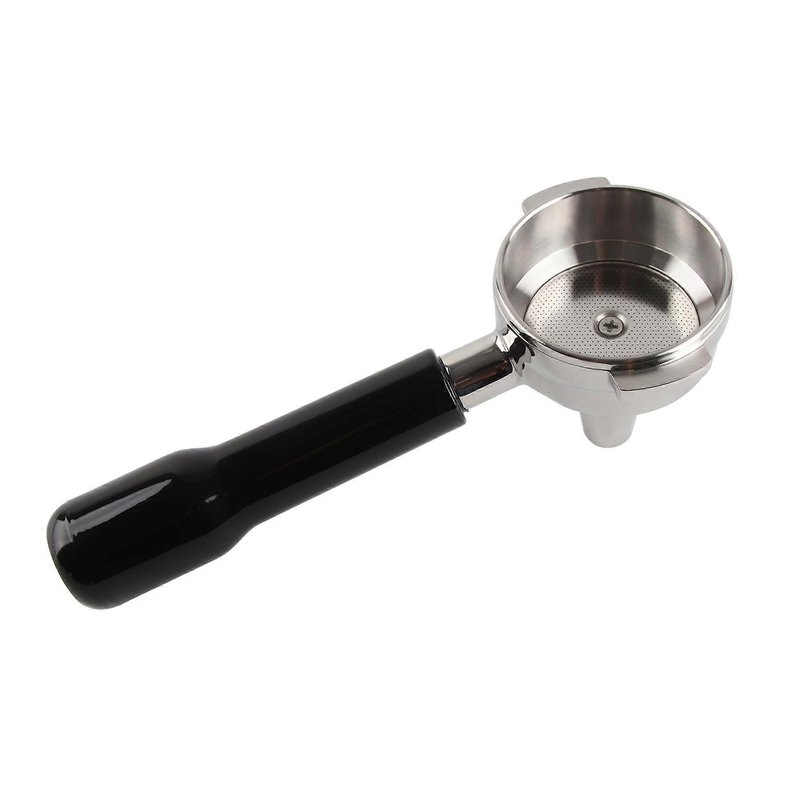 فلتر قهوة 58 مم بفوهة واحدة وشبكة دقيقة من الفولاذ المقاوم للصدأ ومقبض مريح وقابل للفصل ملحق ماكينة القهوة باللون الأسود