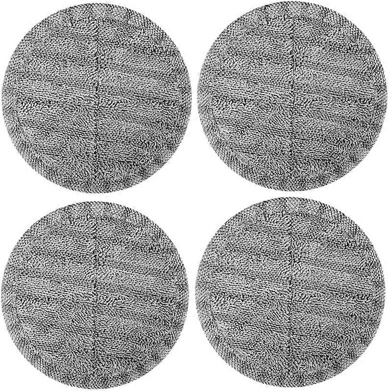 Microfiber Electric Mop Replacement Pad (Gray 4 Pieces for Model Suitable for Replacement with 6 Inch Diameter Mop Pad)