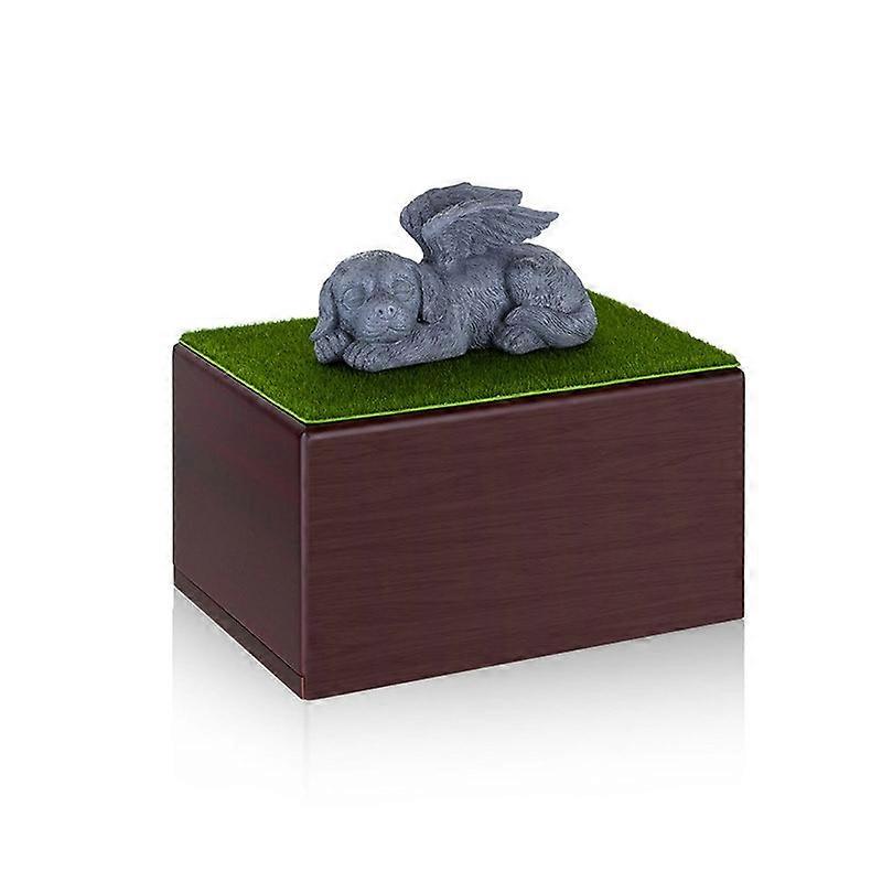 Souvenirs Commemorative Urns Elegant Cat Urns Small Pet Ashes Box Pet Memorial Urns Wooden Ashes Box For Beloved Pets Brown
