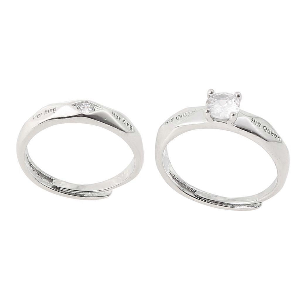 Matching Ring Promise Ring Adjustable Opening Ring Suitable for Ladies and Men