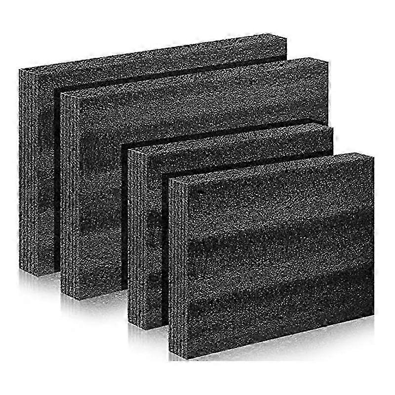 4 Pcs Customizable Polyethylene Foam Packing Foam Inserts for Cases Tool Foam Black Foam Sheet for Packaging and Crafts
