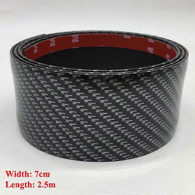 2.5M Carbon Fiber Rubber Moulding Strip For Car Door Pedal Trim Bumper DIY Door Sill Protector Edge Guard Sticker Car Styling