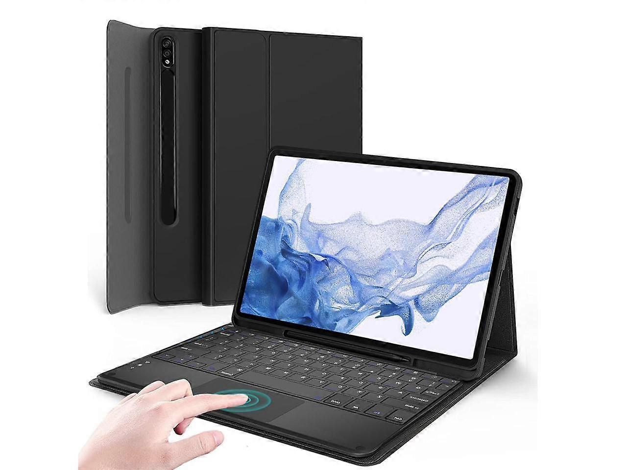Touchpad Keyboard Case for Samsung Galaxy Tab S9 Ultra 14.6 Inch 2023 SM-X910 SM-X916B SM-X918U, Smart Stand Cover with Detachable Wireless Keyboard /