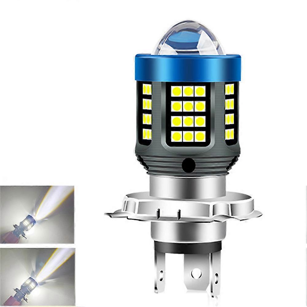1200lm Led BA20D H4 Motorcycle Headlight Bulb 3000K 6000K White Yellow Dual Color Super Bright Headlight Lens DC12V-80V