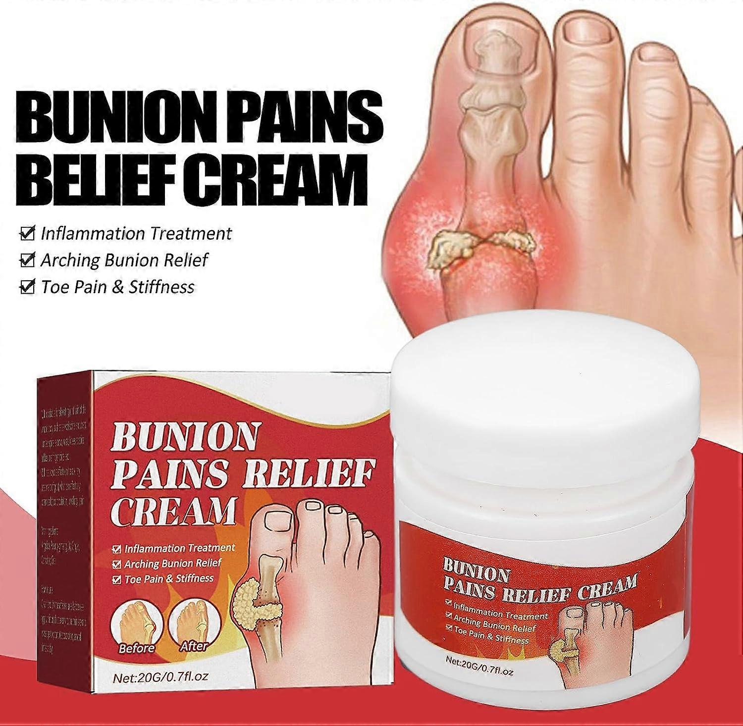 Bunion Pain Relief Cream, Bunion Toe Swelling Cream, Improved Circulation Moisturizing Reduce Stiffness Eliminate Soreness