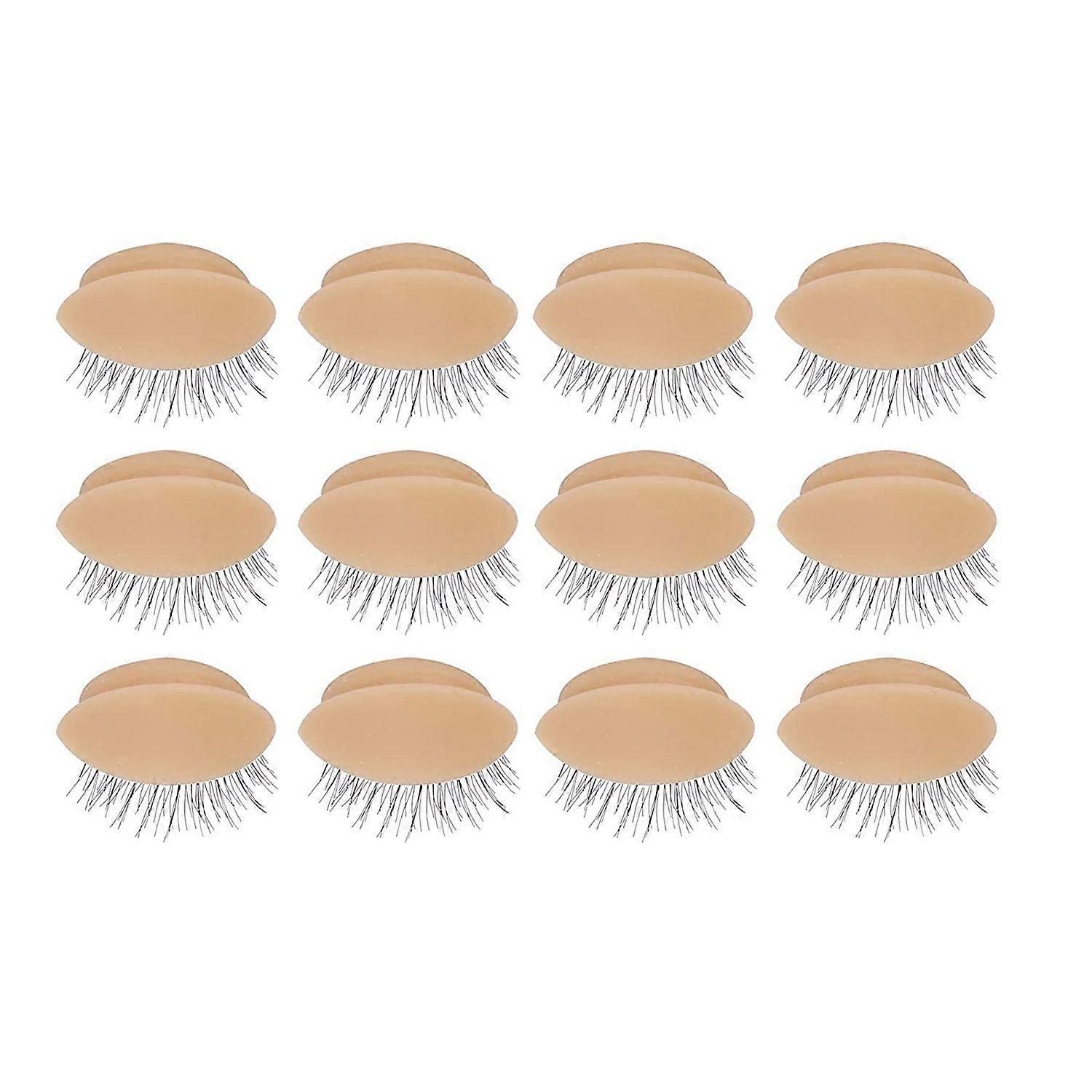 Replacement Eyelids for Eyelash Mannequin Head, Removable Eyelid with Eyelashes Extension Training