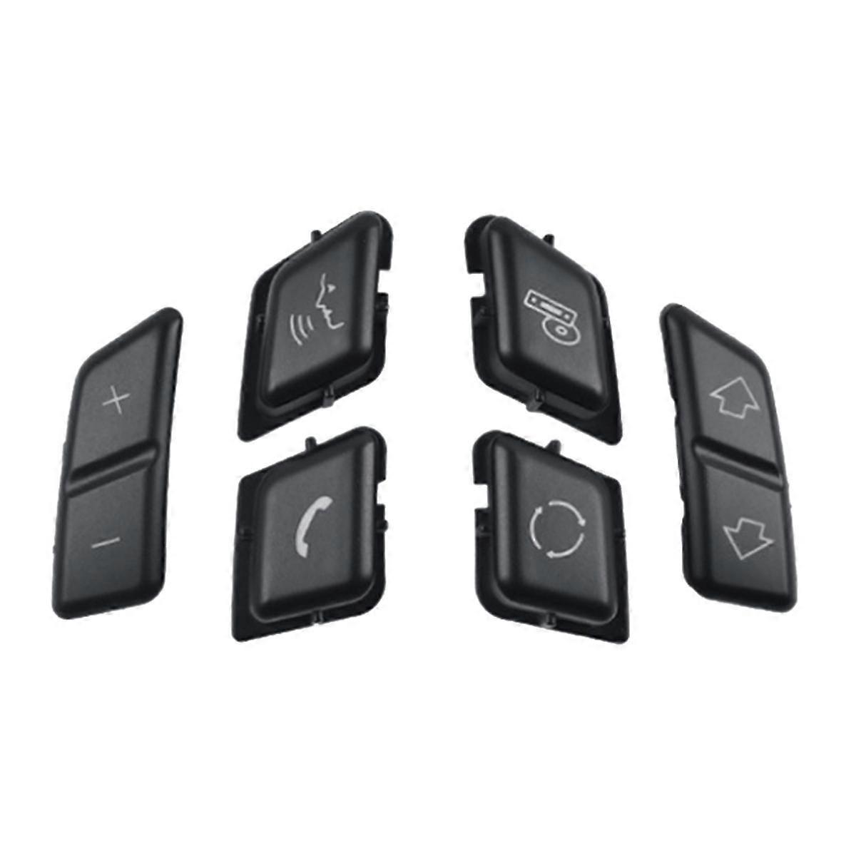 Car Steering Wheel Button Covers Control Menu Switch Button Cover Volume for X1 E84 3 Series E90 E91 E92 E93 (A)