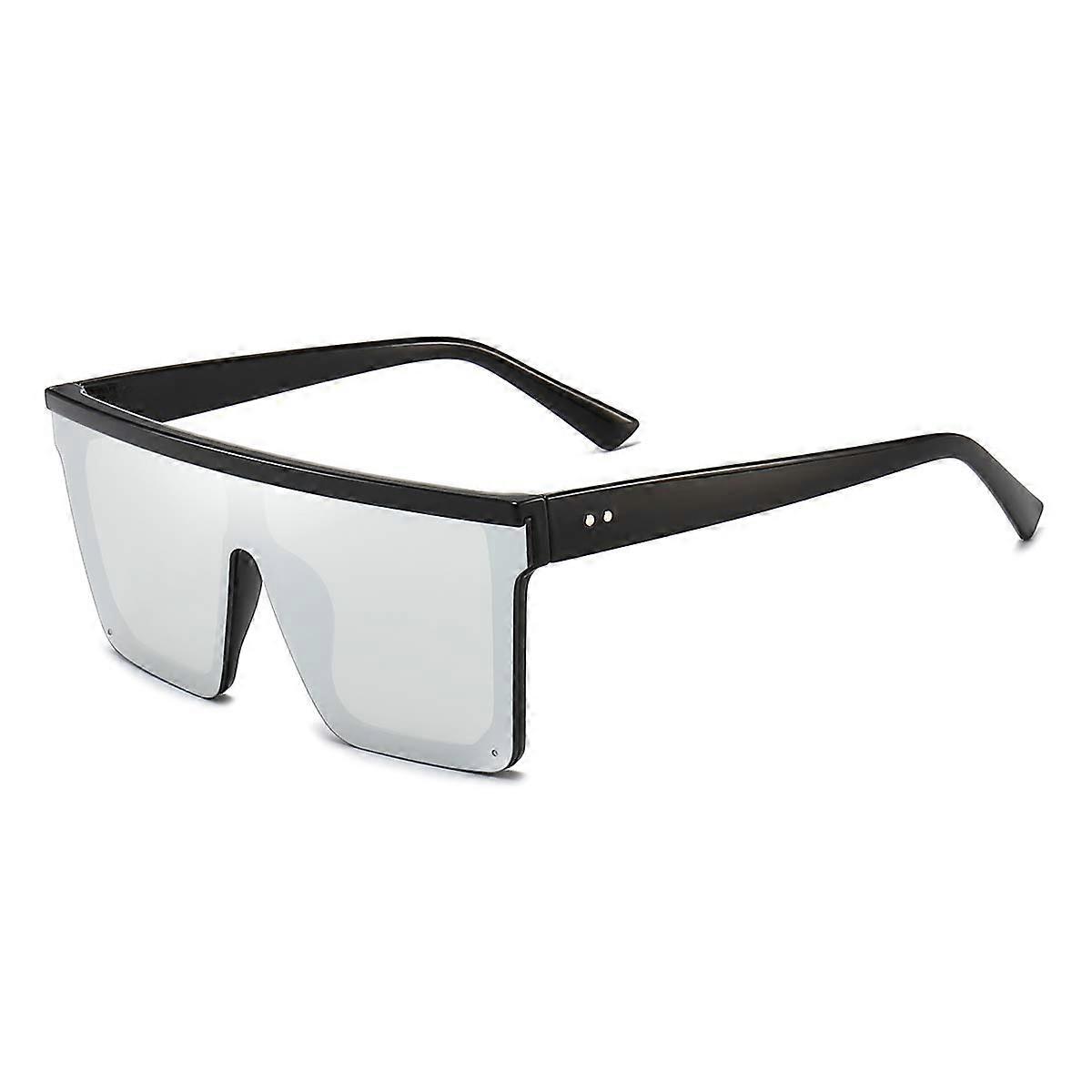 Vierkante oversized zonnebril voor dames heren mode flat top grote frame zonnebrillen retro