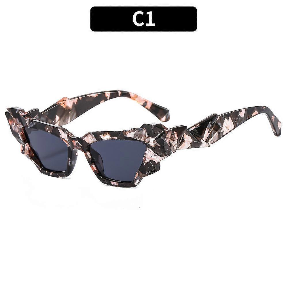 BlackRetro Steampunk Sunglasses Steampunk Double Bridge Women Aviator Glasses 2022