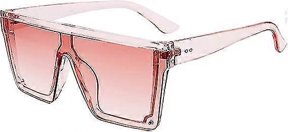 Square Oversized Sunglasses For Women Men Fashion Flat Top Big Frame Shades