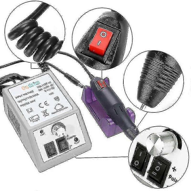 Pro Electric Acrílico Nail Art File Drill Set Manicure Machine Sand Drill Kit