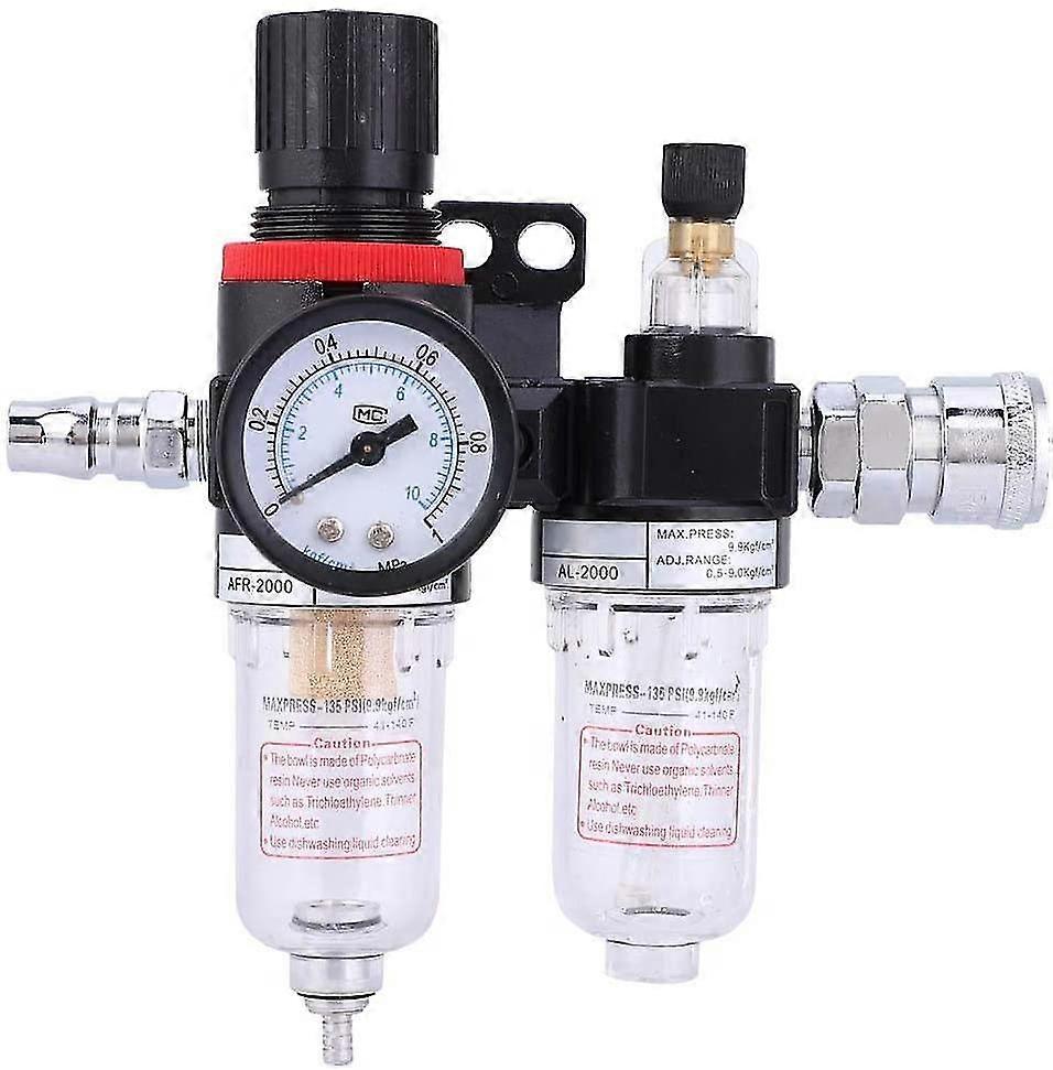 1/4 "air Filter Pressure Regulator Oil Water Separator Air Filter Air Compressor Air Compressor Filter With System Lubricator Cup
