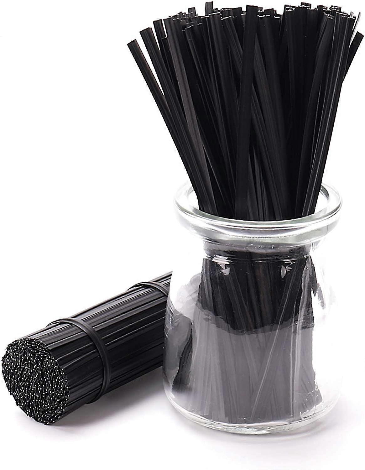12CM Twist Ties 500 Pcs Reusable and Durable Plastic Black Bread Ties