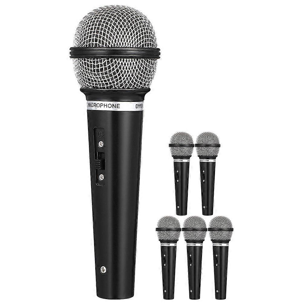 6pcs Plastic Microphone Prop Pretend Play Mic Model Microphone Fake Microphone Simulate Prop