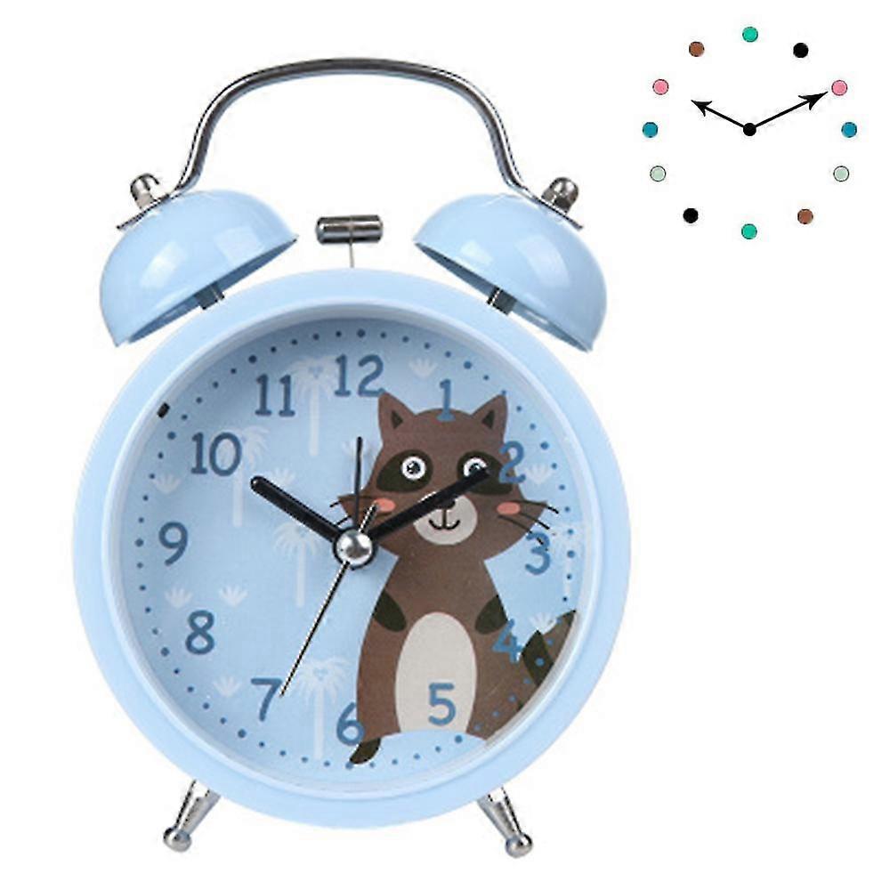Non-ticking Twin Bell Alarm Clock - Metal Frame 3d Dial With Backlight
