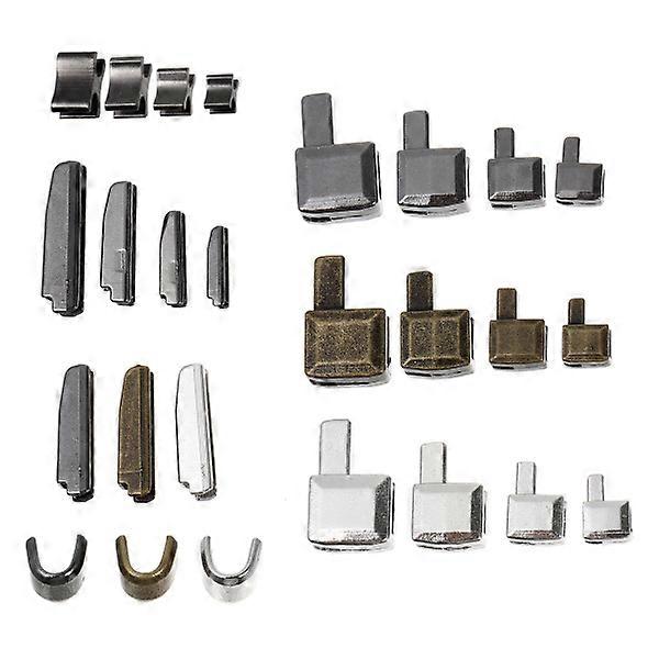 24 Set Metal Zipper Head Sliders Retainer Insertion Pin Zipper Stop Accessories Plug Zipper Repair Kit for Coat Home DIY (Mixed Color, Size 3/5/8/10)