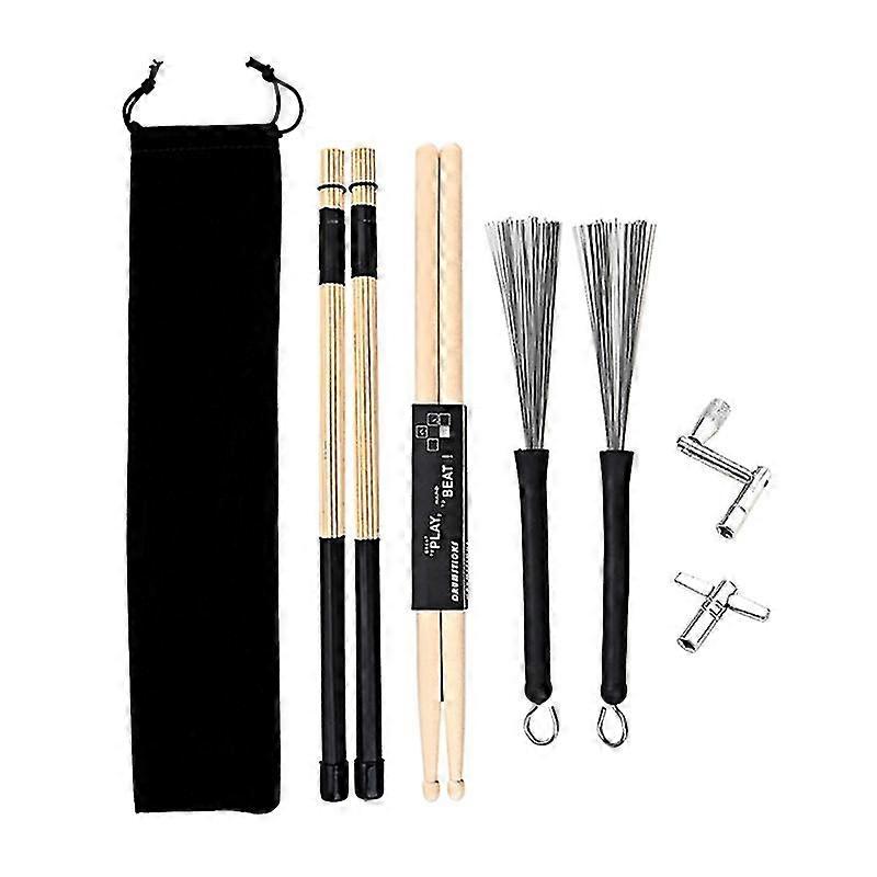 Drum Wire Brushes Rod Drum Brushes Drum For Key Portable Storage Bag Drum Stick