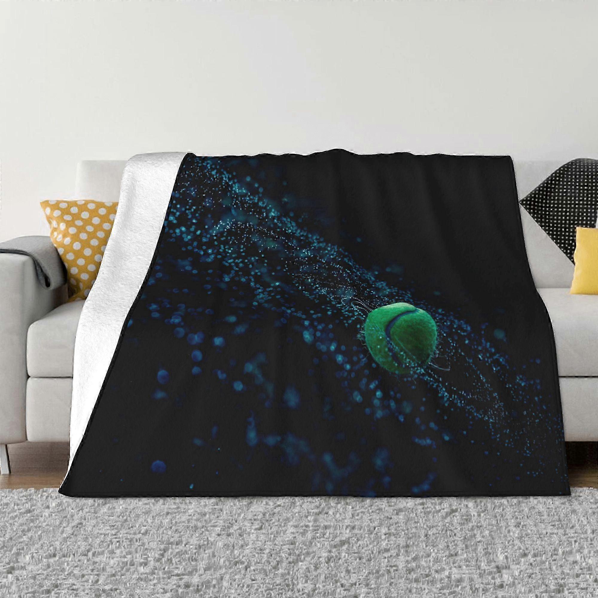 t1190 Filt Tennisboll Filt Pläd Sängkläder Inredning Flanellfiltar för Säng Soffa Filt bn1190