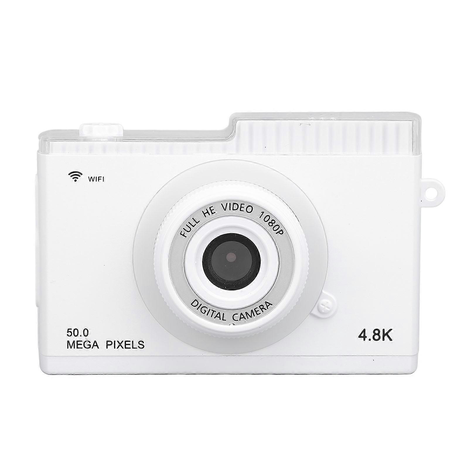 48M Digital Camera 1080P 2.4" IPS Screen 8x Zoom White