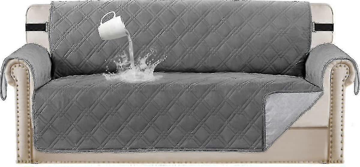 Waterproof Couch Cover Quilted Sofa Protector Couch Covers For 2 Cushion Couch Waterproof Gray Sofa
