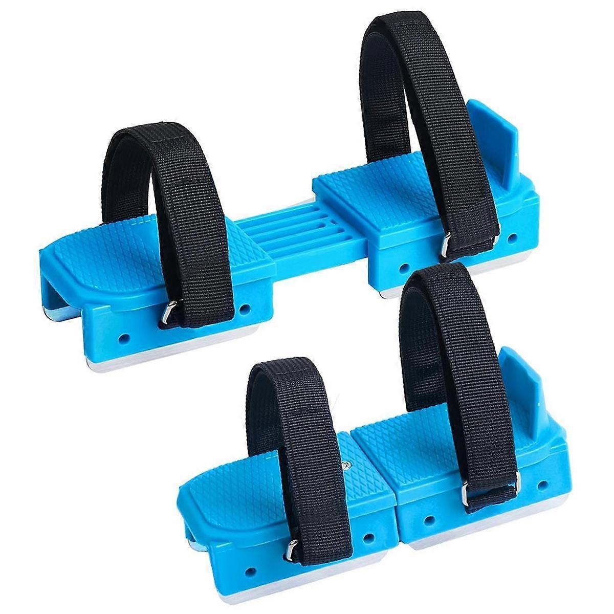 Winter Toddler Ice Skates, Adjustable Double Runner Ice Skates with Hook and Loop Fastener Straps