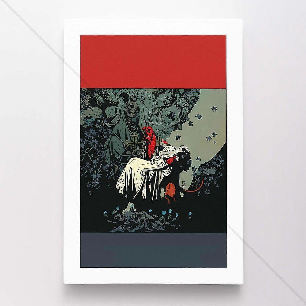 u6194 ديكور المنزل Hellboy ملصق قماش خارقة كتاب هزلي فن طباعة bg6194