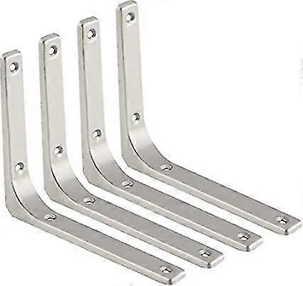2pcs Stainless Steel Shelf Brackets Wall Brackets For Shelves Shelf Support Angle Bracket Heavy Duty