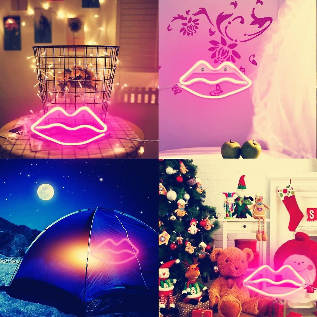 Insegna Al Neon LED Lightning - Luci Decorativo Per Parete Rosa - Foto 4
