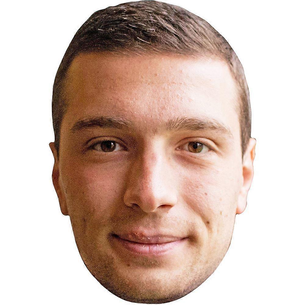 Jordan Bardella (Smile) Celebrity Mask, Flat Card Face