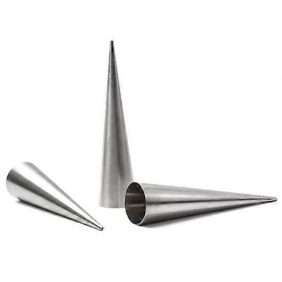 Stainless Steel Cone Pointed Shape Spiral Croissant Bread Tube Mold Baking Tool