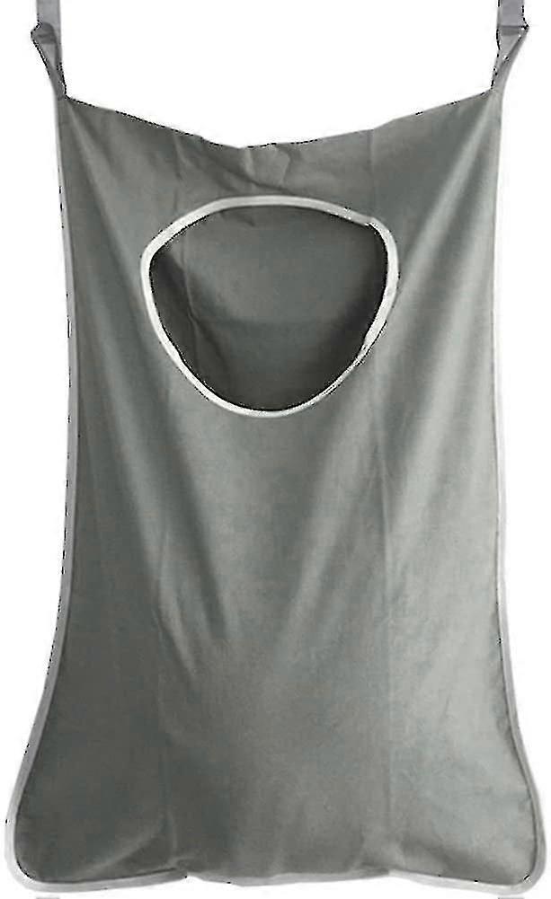 Laundry Bag, Lar Laundry Hamper Hanging Stora Bag With Hooks For Bath, Dorms And Closet ()