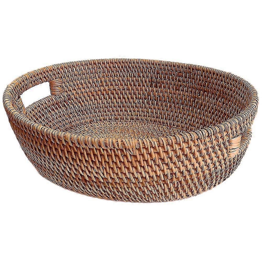 Rattan Fruit Basket Bread Basket Fruit Oversized Oval Handle Basket