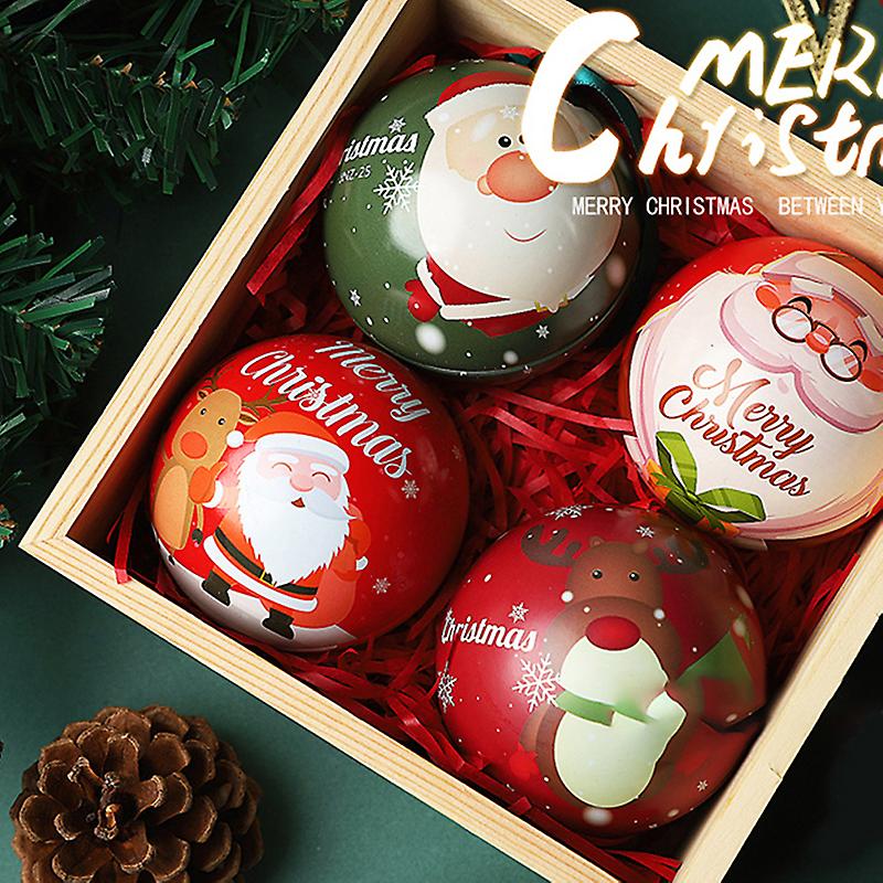 7cm Christmas Tree Hanging Balls Ornament Xmas Tree Decor Ball Candy Jar Storage