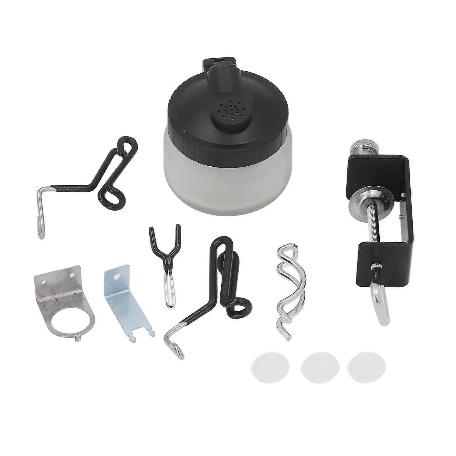 Airbrush Holder Station Stainless Steel Glass Easy Assembly 360 Degree Turning Clamp On Airbrush Hol