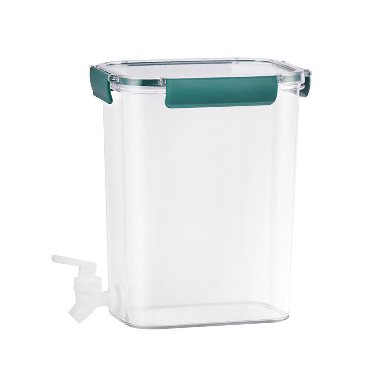 4.5L Cold Water Jug with Tap for Fridge, Summer Home Lemonade Jug Cold Brew Bottle,Green