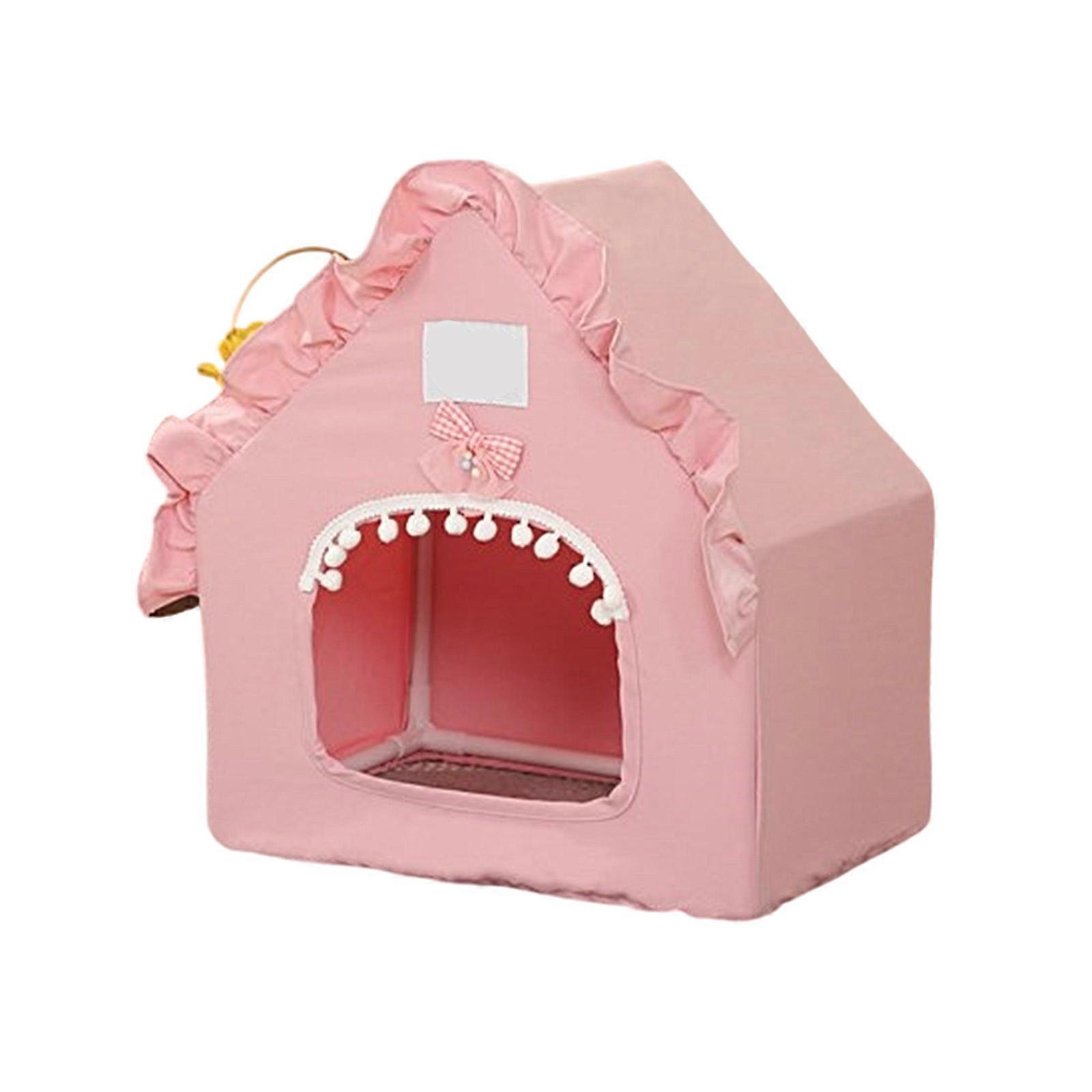 Plush Pet Hideaways Lovlely Animal Shelter Tent Durability Hamster Rabbits Nest for Ferrets and Squirrels Pink