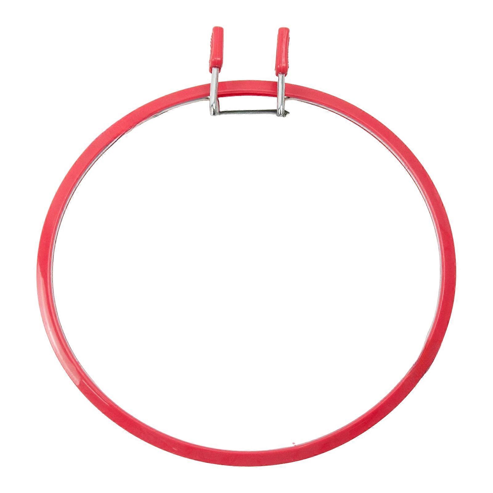 Säädettävä kirjontakehys Muovinen kirjontavanne Pyöreät ristit Ompelevanne Käsityö Kirjontaprojekti Punainen