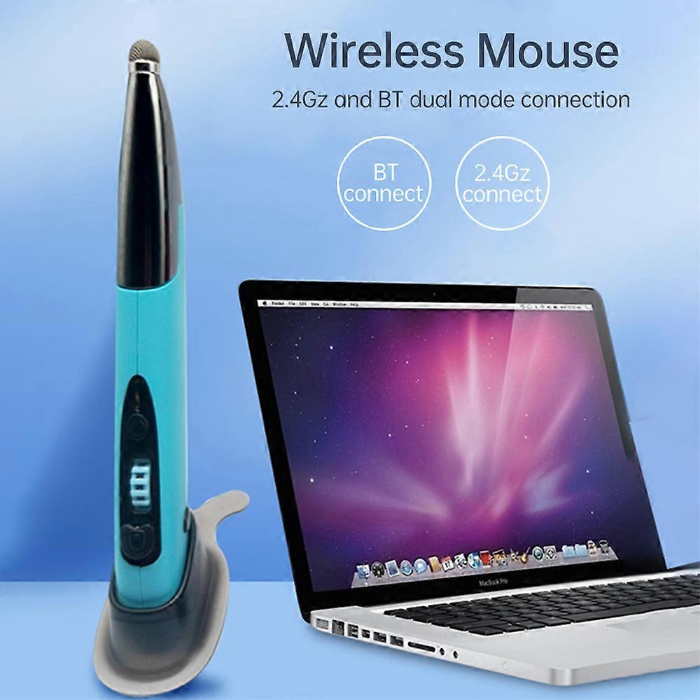 2.4G Wireless Pen Mouse Vertical Stylus 4 Keys Bluetooth Connect Voice Translation Support Adjustable Speed for PC Laptop Notebook Computer